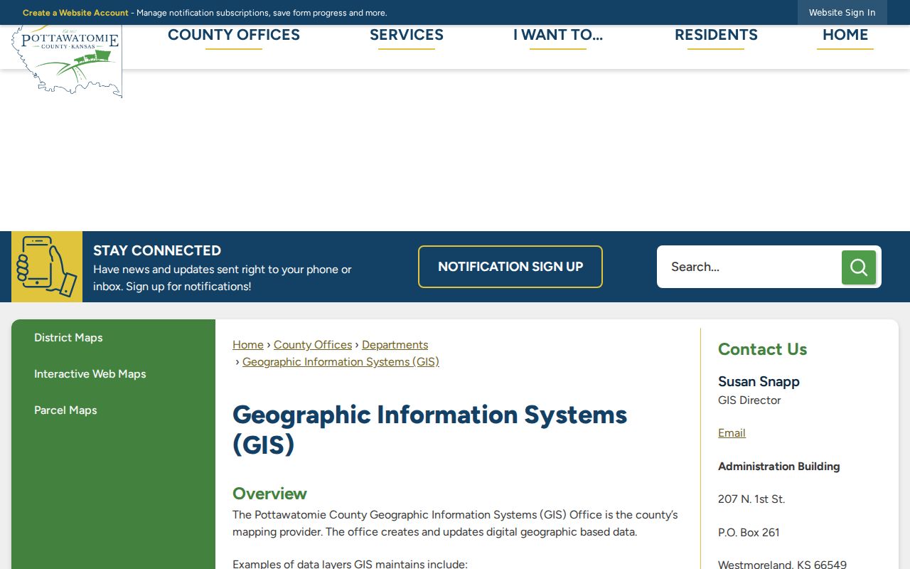 Pottawatomie County GIS source for Manhattan neighbors east of the county line